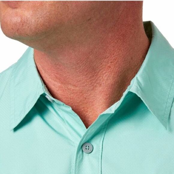 F&S Men's Small Green Short Sleeve Fishing Shirt - Picture 5 of 7